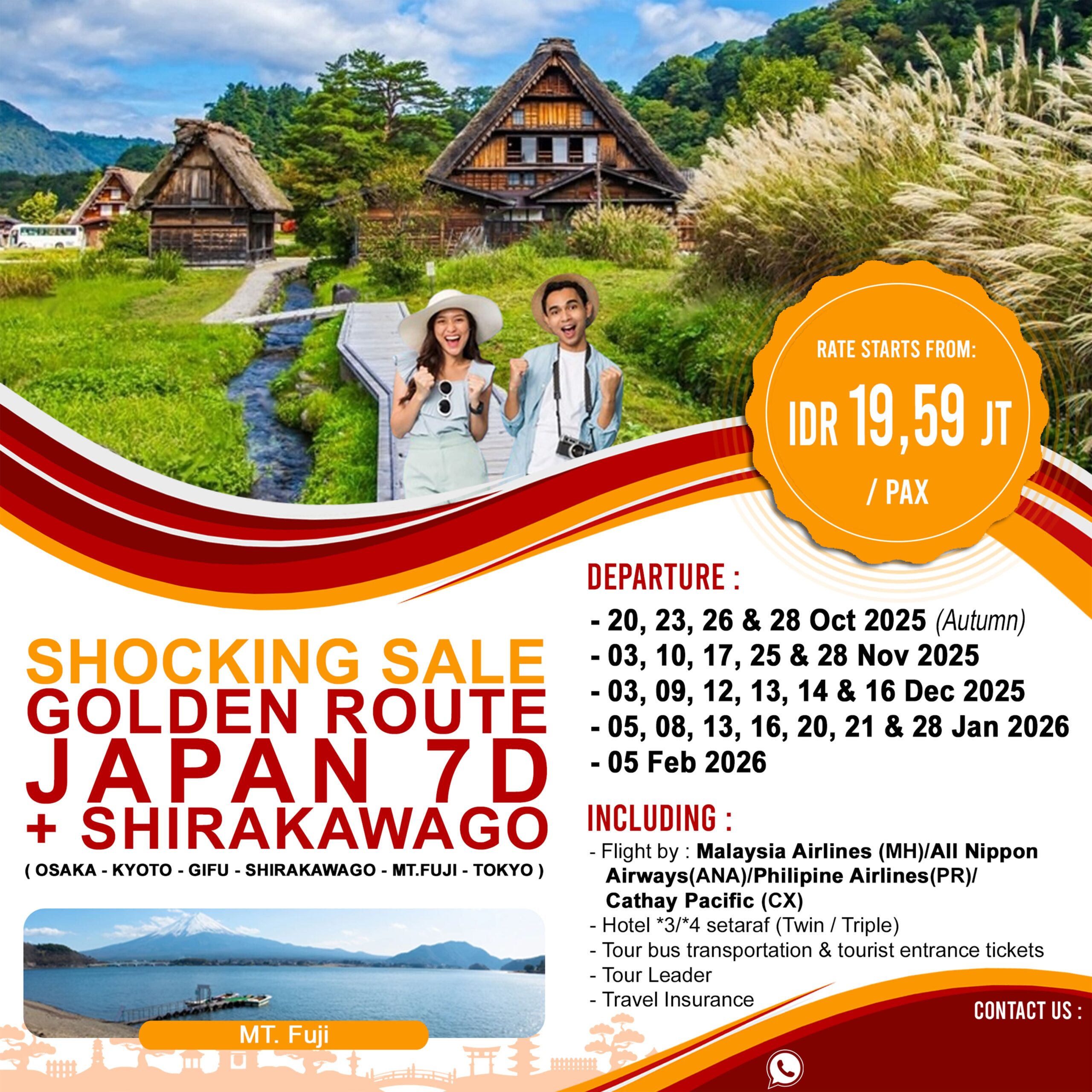 shoking sale GOLDEN ROUTE JAPAN 7D + SHIRAKAWAGO-2